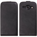 Custodia in Ecopelle Exclusive + Pellicola Nera per Samsung Galaxy Core Plus / SM-G350F