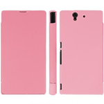 Custodia in PVC e Ecopelle Rosa Flip Cover per Sony Xperia Z / L36h / C660X / C6603