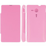 Custodia in PVC e Ecopelle Rosa Flip Cover per Sony Xperia SP/ M35h / C5302