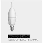 Lampada Fiamma LED E14 6W/45W 540LM C37FC-1406C 3000K Skylighting Luce Bianca Calda