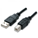 Cavo Stampante USB 2.0 A/B Maschio/Maschio Nero da A maschio a B maschio 1,8 mt MachPower CV-USB-005