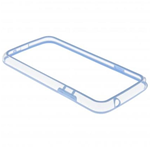 Cornice Bumper TPU Trasparente e Azzurro per Samsung Galaxy Mega 5.8 / i9150 / i9152