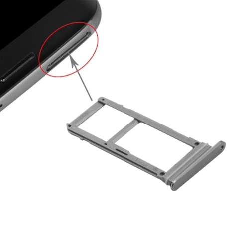 Ricambio Porta Nano Sim Card e Micro SD per Samsung Galaxy S7 SM-G930 GRIGIO 