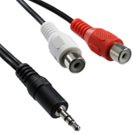 Cavo Stereo Aux Jack Maschio 3,5mm a 2 RCA Femmina 0,2 mt