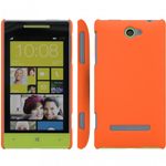 Custodia in PVC Gommato Arancione per HTC 8S Windows Phone