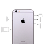 SET DI PULSANTI LATERALI VOLUME + ACCENSIONE + SILENZIOSO PER IPHONE 6 PLUS SPACE GREY BLACK IP6P-158