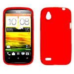 Custodia in PVC Rosso Ultrasottile per HTC Desire X T328E / T328W