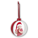 Pallina di Natale Personalizzabile con Foto 10,5x10,5cm Zep Photo Snow Flake Big Red