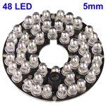 Ricambio 48 LED infrarosso 5mm per CCD Camera, 45 gradi IR Diametro 60mm Distanza: 40m