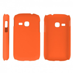Custodia in PVC Gommato Arancione per Samsung Galaxy Young S6310