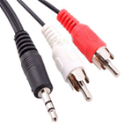 Cavo Audio Stereo Jack 3.5mm Maschio a 2 x RCA Maschio 3 mt