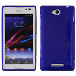 Custodia in TPU Blu S-Line per Sony Xperia C, C2305, S39H