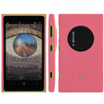 Custodia in PVC Gommato Rosa per Nokia Lumia 1020