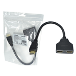 Cavo adattatore sdoppiatore HDMI M 19pin a 2 x HDMI F 0,2 mt