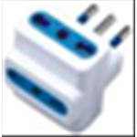 MACH POWER ADATTATORE TRIPLO SPINA 10A 2P+T - 3 PRESE 10/16A BIANCA MP-SA1025