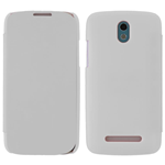 Custodia in PVC e Ecopelle Bianca Flip Cover per HTC Desire 500