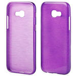 Custodia TPU Effetto Metallico Viola, Samsung Galaxy A5 2017 SM-A520, Antigraffio Antiurto