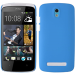 Custodia in PVC Gommato Azzurro per HTC Desire 500