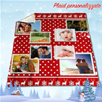 Coperta Plaid in Pile Personalizzabile Immagini Scritte Dimensioni 100x180cm (Natale) 