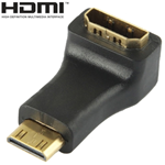 Adattatore HDMI Femmina a Mini HDMI Maschio Connettori placcati Oro a 90°