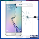 Pellicola Vetro Temperato iGlass, Samsung Galaxy S6 Edge SM-G925F, Full Cover White Glass Tempered 9H, Antigraffio Antiriflesso 