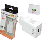 Caricabatterie Rapido Per Cellulari e Tablet USB 18W Quick Charger 5/9/12V Linq T-Q3A