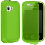 Custodia in TPU e Flip Cover Verde per Samsung Galaxy Y / S5360