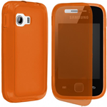 Custodia in TPU e Flip Cover Arancione per Samsung Galaxy Y / S5360