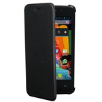 Custodia Flip Cover Libretto Nera Flip Case M-G400FC per Mediacom PhonePad Duo G400