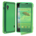 Custodia in TPU Verde e Flip Cover per LG Optimus L5 II E460 / E455