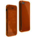 Custodia in TPU Arancione e Flip per Apple iPhone 5C
