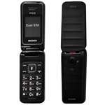 Telefono cellulare Brondi FOX nero/bianco dual SIM/tasti grandi/fotocamera/radio FM/conchiglia