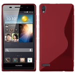 Custodia in TPU Rosso S-Line per Huawei P6