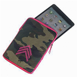 Custodia Universale con Chiusura a Zip Celly Sweet Years Camoufluo per Tablet 7" - 8" Rosa Fluo