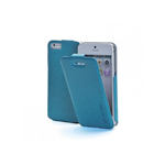 Custodia Flip Flap Muvit Ristretto Sottile ed Elegante per iPhone 5 / 5S / SE Azzurro