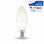 Lampada Candela LED Samsung E14 5.5W/40W 470LM VT-226 3000K V-TAC PRO SKU-171 Luce Bianca Calda