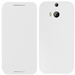 Custodia in PVC e Ecopelle Bianca Flip Cover per HTC One 2 (M8)