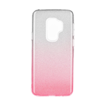 Custodia TPU Forcell Shining Brillantinata Trasparente / Rosa Samsung Galaxy S9 Plus SM-G965F
