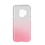 Custodia TPU Forcell Shining Brillantinata Trasparente / Rosa Samsung Galaxy S9 SM-G960F