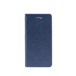 Custodia Flip Libro Ecopelle Blu Scuro per Huawei Y7 Prime 2018 LDN-L21 Magnetica 