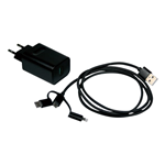 Caricatore Universale Micro USB Type-C Lightning Mediacom con Cavo 3 in 1 - Alimentatore - 3 A (USB)