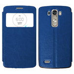 Custodia in Ecopelle Slim View con Holder Blu per LG G3 (D855)