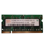 Memoria RAM SODIMM Hynix 512MB PC2-5300S 667Mhz 200 pin DDR2 HYMP564S64BP6-Y5-AB