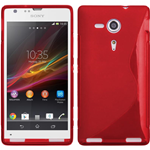 Custodia in TPU S-Line Rosso per Sony Xperia SP/ M35h / C5302