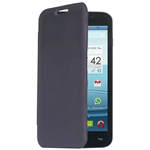 Custodia in Ecopelle e PVC Spazzolato Flip Cover Blu per Mediacom PhonePad Duo G500