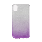 Custodia TPU Forcell Shining Brillantinata Trasparente / Viola per iPhone XR 6.1" A2105