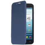 Custodia in Ecopelle e PVC Flip Cover Blu per Mediacom PhonePad Duo G500