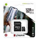 MEMORY CARD MICROSD 128GB UHS-I C10 KINGSTON CANVAS SELECT PLUS SDCS2/128GB