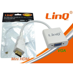 Convertitore da MINI HDMI Maschio a VGA Femmina (MINIHDMI-VGA25) Linq