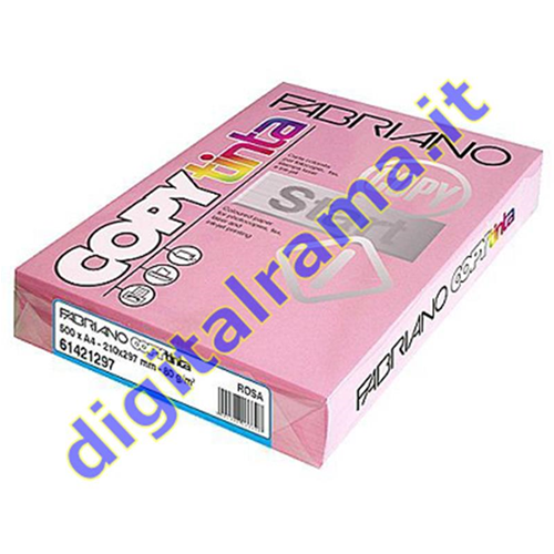 Carta 80gr/m² A4  21x29 conf. 500 fogli FABRIANO Copytinta Rosa